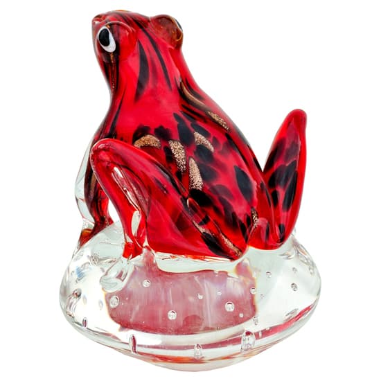 Bogota Glass Jungle Frog Ornament In Red_3