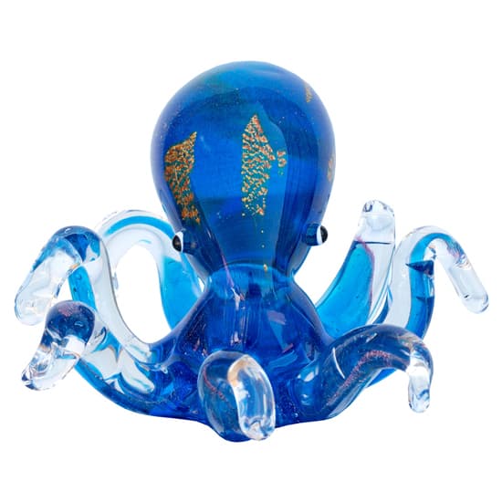 Bogota Glass Octopus Ornament In Blue_3