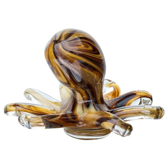 Bogota Glass Octopus Ornament In Brown_2