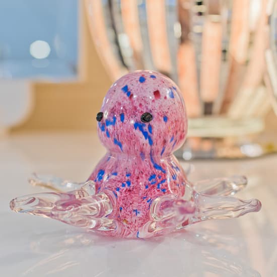Bogota Glass Octopus Ornament In Pink And Blue_1