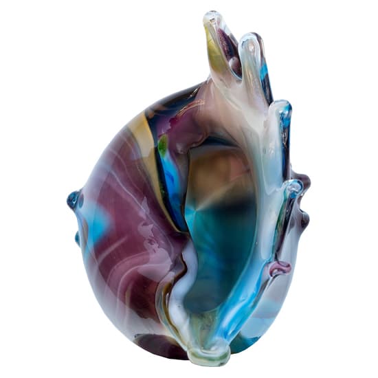 Bogota Glass Seashell Ornament In Blue And Purple_3