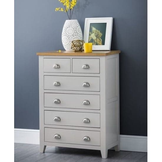Raisie Wooden Chest Of Drawers In Grey With 6 Drawers_1