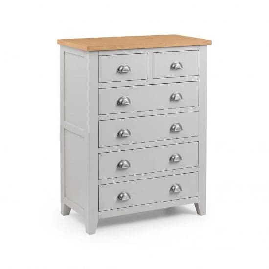 Raisie Wooden Chest Of Drawers In Grey With 6 Drawers_2