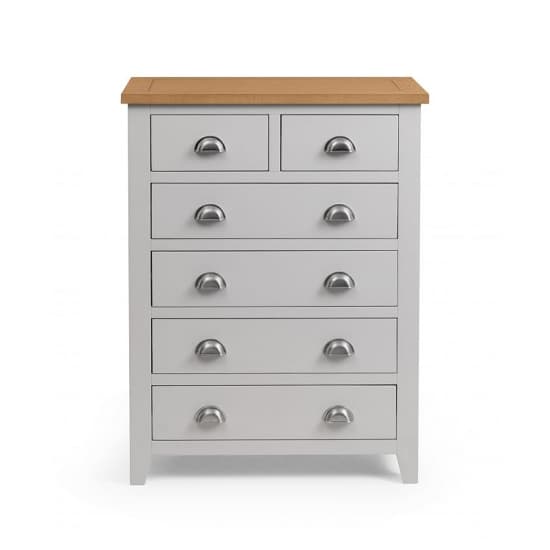 Raisie Wooden Chest Of Drawers In Grey With 6 Drawers_3