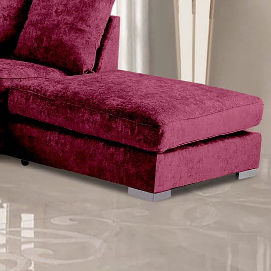 Boise Chenille Fabric Footstool In Aubergine_1