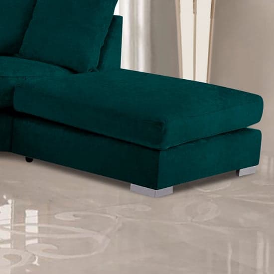Boise Malta Plush Velour Fabric Footstool In Emerald_1