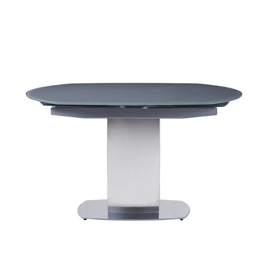Oakmere Rotating Extending Glass Dining Table In Grey_6
