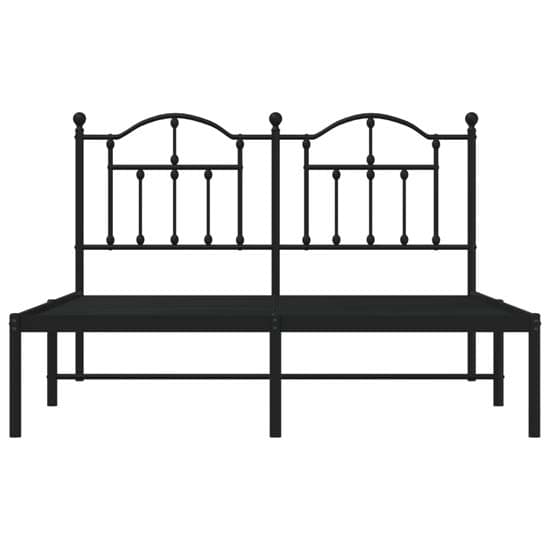 Bolivia Metal Double Bed With Headboard In Black_4