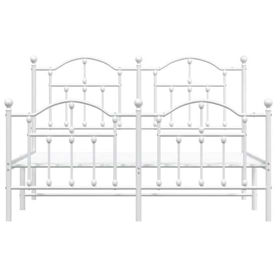 Bolivia Metal Double Bed In White_4