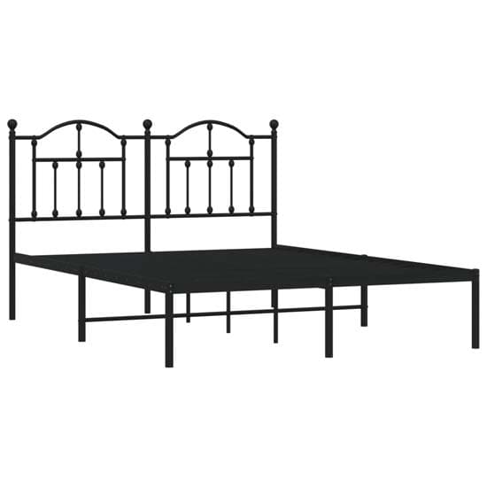 Bolivia Metal King Size Bed With Headboard In Black_3