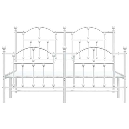 Bolivia Metal King Size Bed In White_4