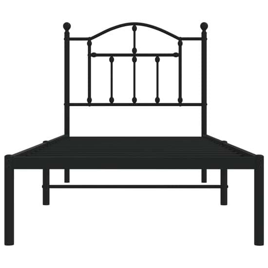 Bolivia Metal Single Bed With Headboard In Black_4