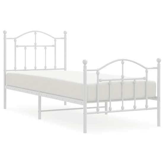 Bolivia Metal Single Bed In White_2
