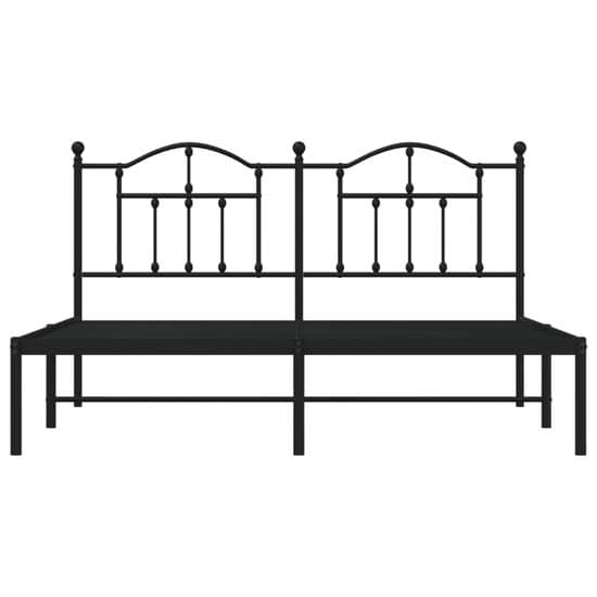 Bolivia Metal Super King Size Bed With Headboard In Black_4