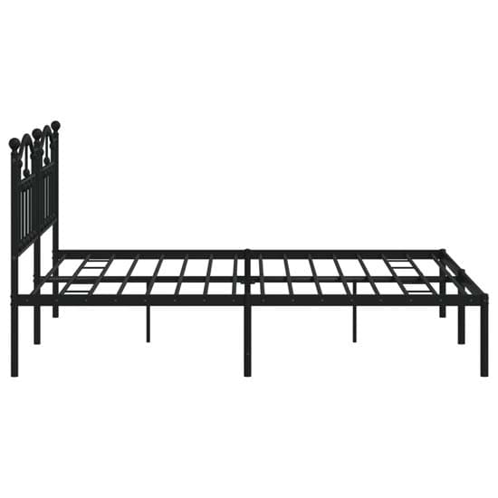 Bolivia Metal Super King Size Bed With Headboard In Black_5