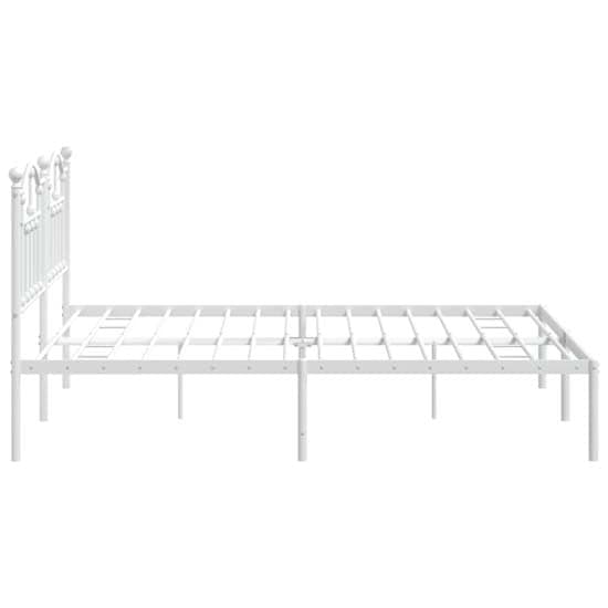 Bolivia Metal Super King Size Bed With Headboard In White_5