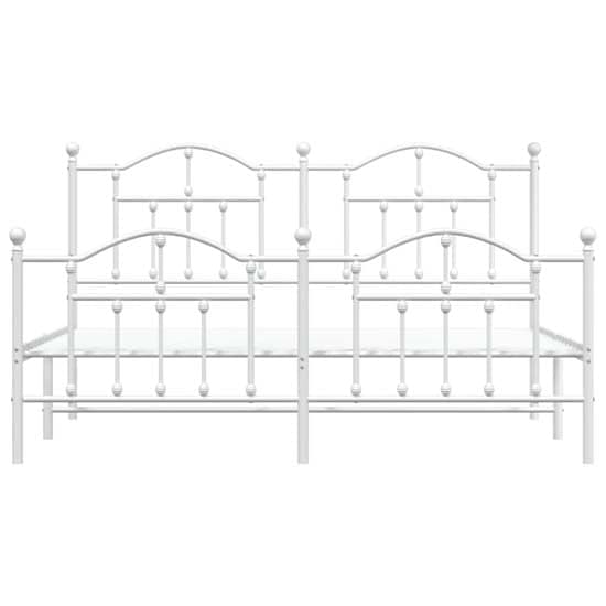 Bolivia Metal Super King Size Bed In White_4