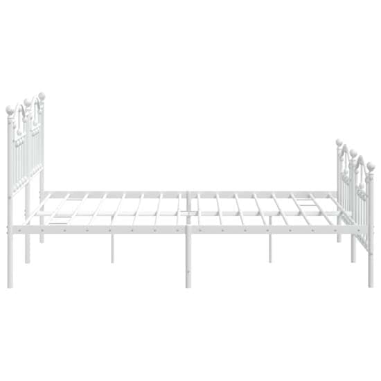 Bolivia Metal Super King Size Bed In White_5