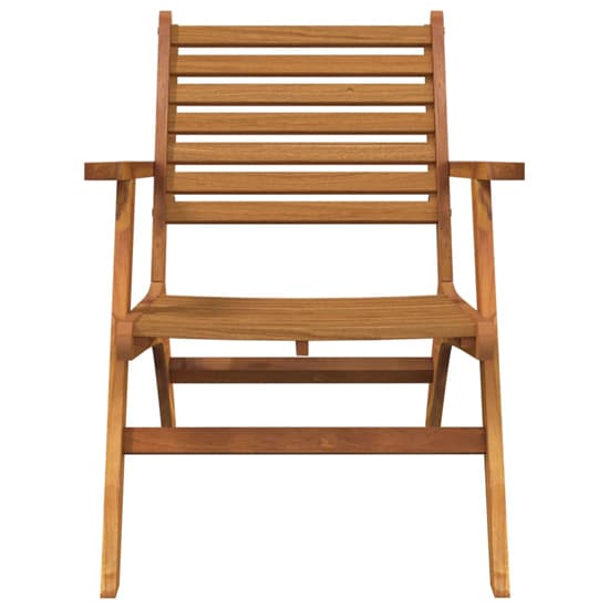 Bologna Natural Solid Acacia Wood Garden Chairs In Pair_4
