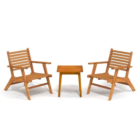 Bologna Solid Acacia Wood 3 Piece Bistro Set In Natural_2