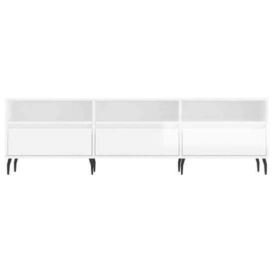 Bonn High Gloss TV Stand With 3 Drawers In White_3
