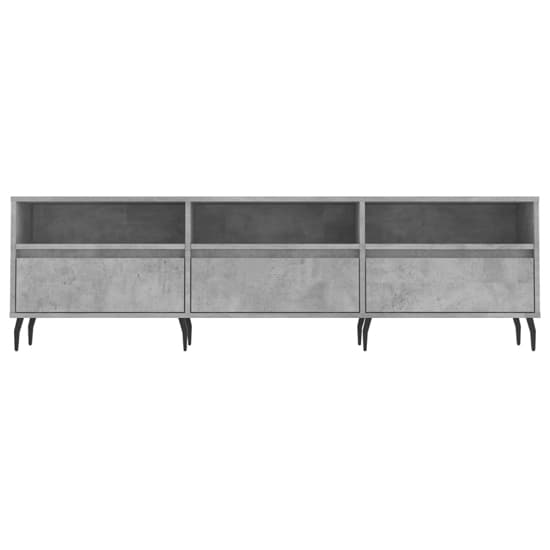 Bonn Wooden TV Stand With 3 Drawers In Concrete Effect_3