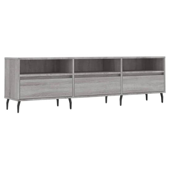 Bonn Wooden TV Stand With 3 Drawers In Grey Sonoma Oak_2