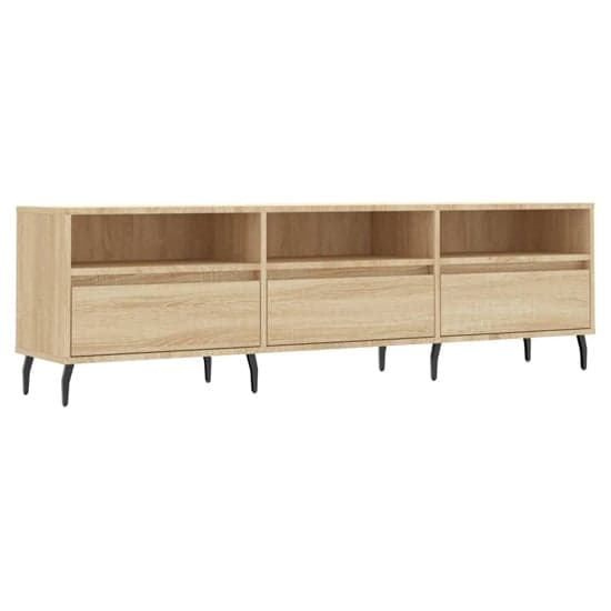 Bonn Wooden TV Stand With 3 Drawers In Sonoma Oak_2