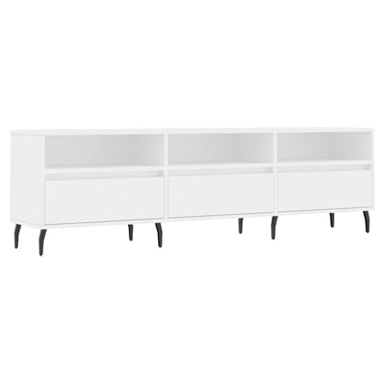 Bonn Wooden TV Stand With 3 Drawers In White_2