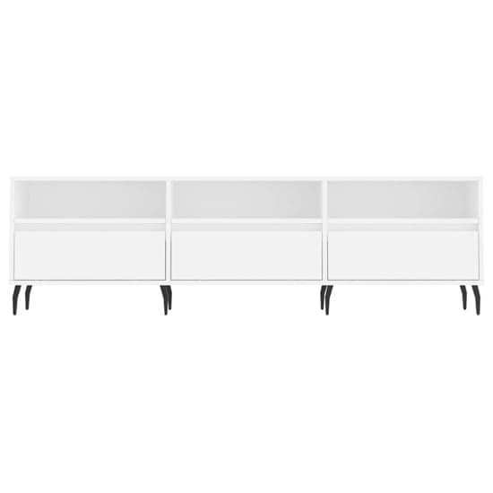 Bonn Wooden TV Stand With 3 Drawers In White_3