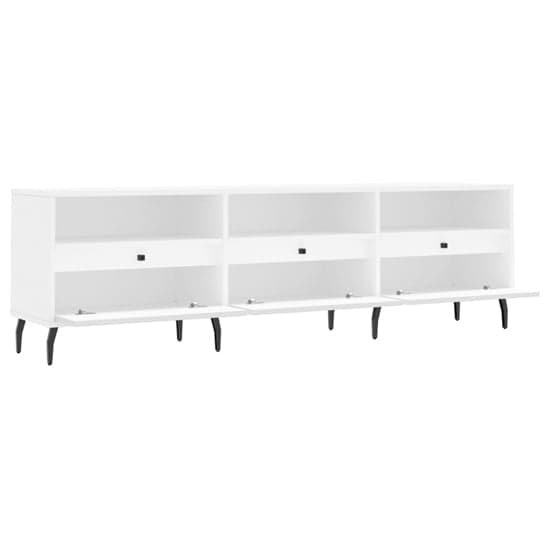 Bonn Wooden TV Stand With 3 Drawers In White_4