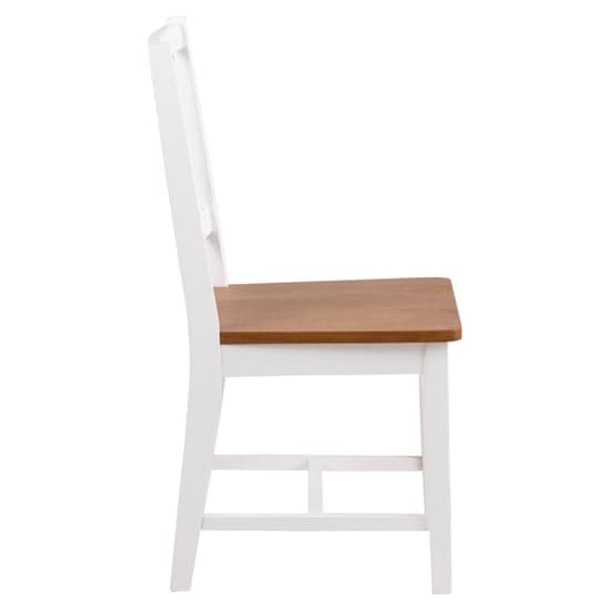 Boral Oak And White Wooden Dining Chairs In Pair_3