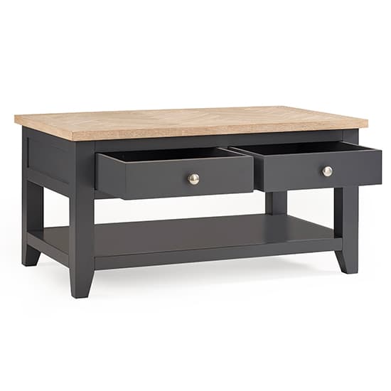 Baqia Wooden Coffee Table With 2 Drawers In Dark Grey_3