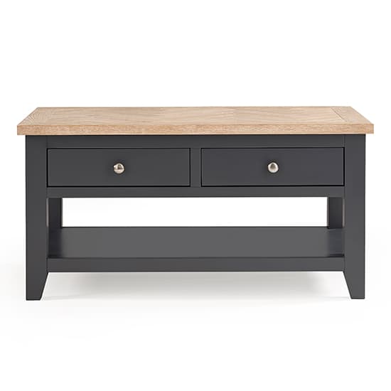 Baqia Wooden Coffee Table With 2 Drawers In Dark Grey_5