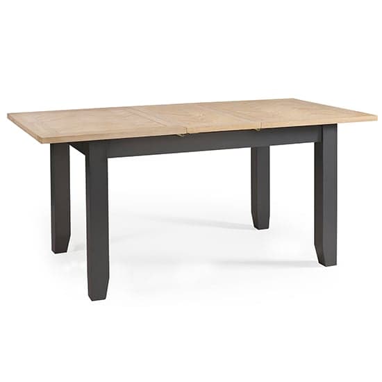Baqia Extending Wooden Dining Table In Dark Grey_1