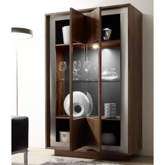 Borden LED Wooden Display In Cognac Oak Furniture in Fashion