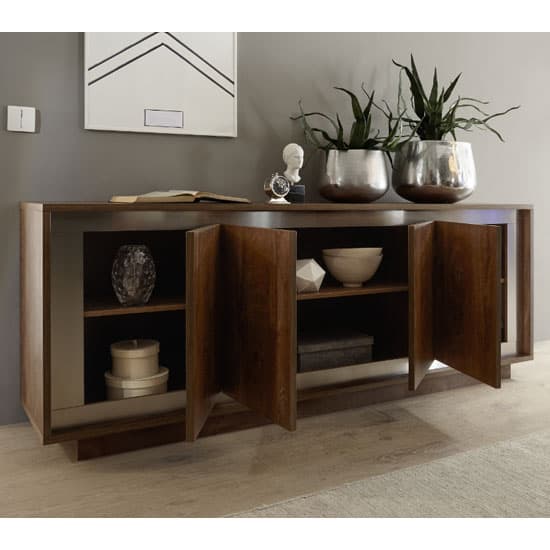 Borden Wooden Sideboard In Cognac Oak Furniture in Fashion