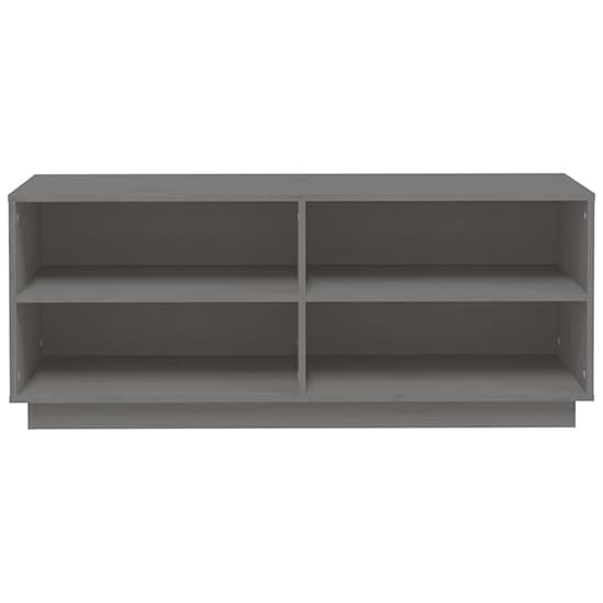 Boris Pinewood Shoe Storage Bench With Shelves In Grey_3