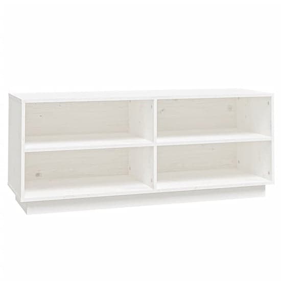 Boris Pinewood Shoe Storage Bench With Shelves In White_2