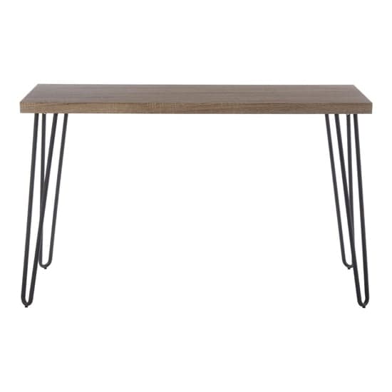 Boroh Wooden Console Table With Black Metal Legs In Natural_2