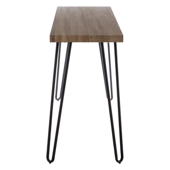 Boroh Wooden Console Table With Black Metal Legs In Natural_3