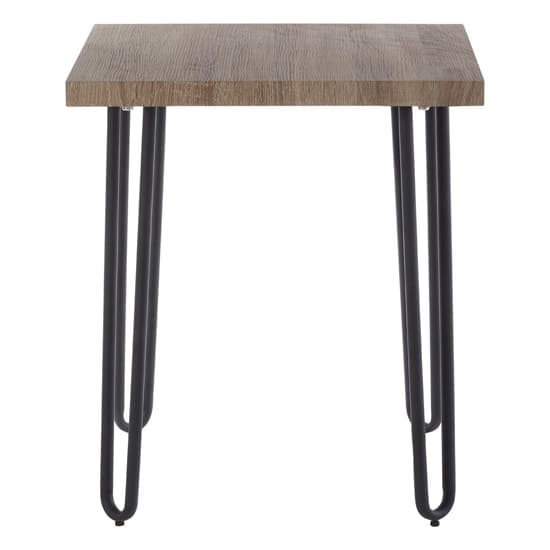 Boroh Wooden Side Table With Black Metal Legs In Natural Furniture in