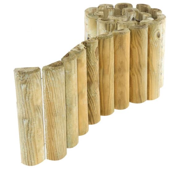 Bort 12 Inch Set Of 4 Wooden 1.0m Border Roll In Natural Timber_2
