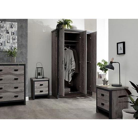 Balcombe Wooden 4Pc Bedroom Furniture Set In Grey_2