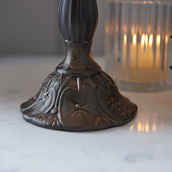 Botanica Small Tiffany Glass Table Lamp In Dark Bronze_4