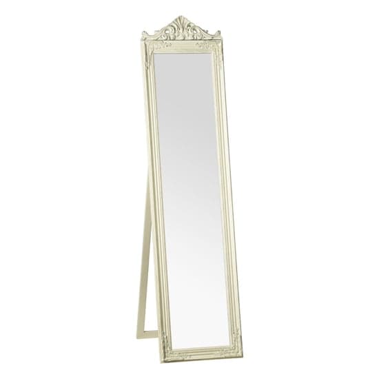 Boufoya Rectangular Floor Standing Cheval Mirror In Cream_1