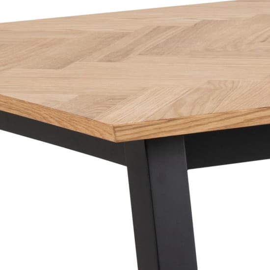 Boulder Wooden Dining Table Small In Oak And Black_3