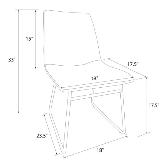 Bowdon Caramel Leather Dining Chairs With Black Frame In Pair