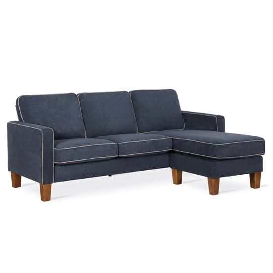 Bowens Fabric Corner Sofa With Light Walnut Feet In Blue_2