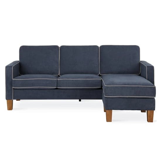 Bowens Fabric Corner Sofa With Light Walnut Feet In Blue_3
